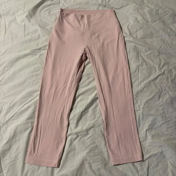EXCELLENT Lululemon Align High-Rise Crop 21" Leggings Flush Pink Yoga Pants 6 - Picture 8 of 13